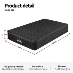 Giselle Pocket Spring Euro Top Bamboo Wool Mattress – King