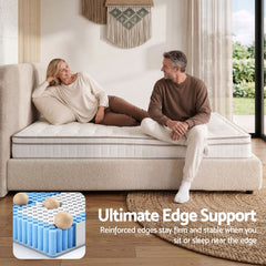 Giselle Pocket Spring Euro Top Bamboo Wool Mattress – Double