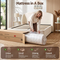 Giselle Pocket Spring Euro Top Bamboo Wool Mattress – Double