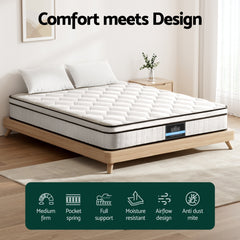 Giselle Pocket Spring Euro Top Bamboo Wool Mattress – King