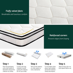 Giselle Pocket Spring Euro Top Bamboo Wool Mattress – King