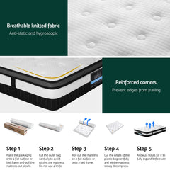 Giselle Pocket Spring Euro Top Bamboo Wool Mattress – King Single