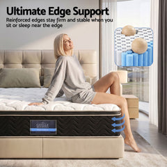 Giselle Pocket Spring Memory Foam Euro Top Bamboo Mattress – Queen