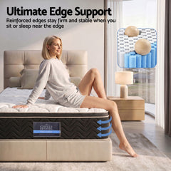 Giselle Pocket Spring Memory Foam Euro Top Bamboo Mattress – King