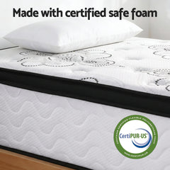 Giselle Pocket Spring Euro Top Bamboo Wool Mattress – King
