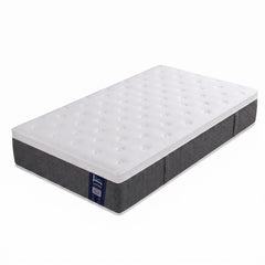 Levitex King Single Mattress Lumbar Support, 5-Zone Pocket Springs & 2-Row Hardened Edges for Deep Sleep, Cooling Gel Memory & Egg-Crate Foam