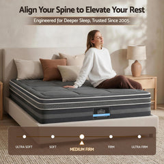 Giselle Pocket Spring Hybrid Euro Top Bamboo Mattress – Queen
