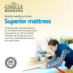 Giselle Pocket Spring Bamboo Wool Mattress – Double