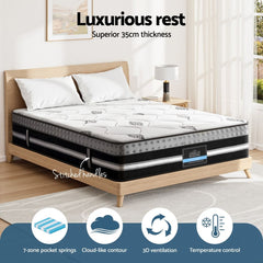 Giselle Pocket Spring Memory Foam Euro Top Gel Mattress – Queen