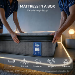 Levitex Pocket Spring Memory Foam Hybrid Bamboo Mattress – King