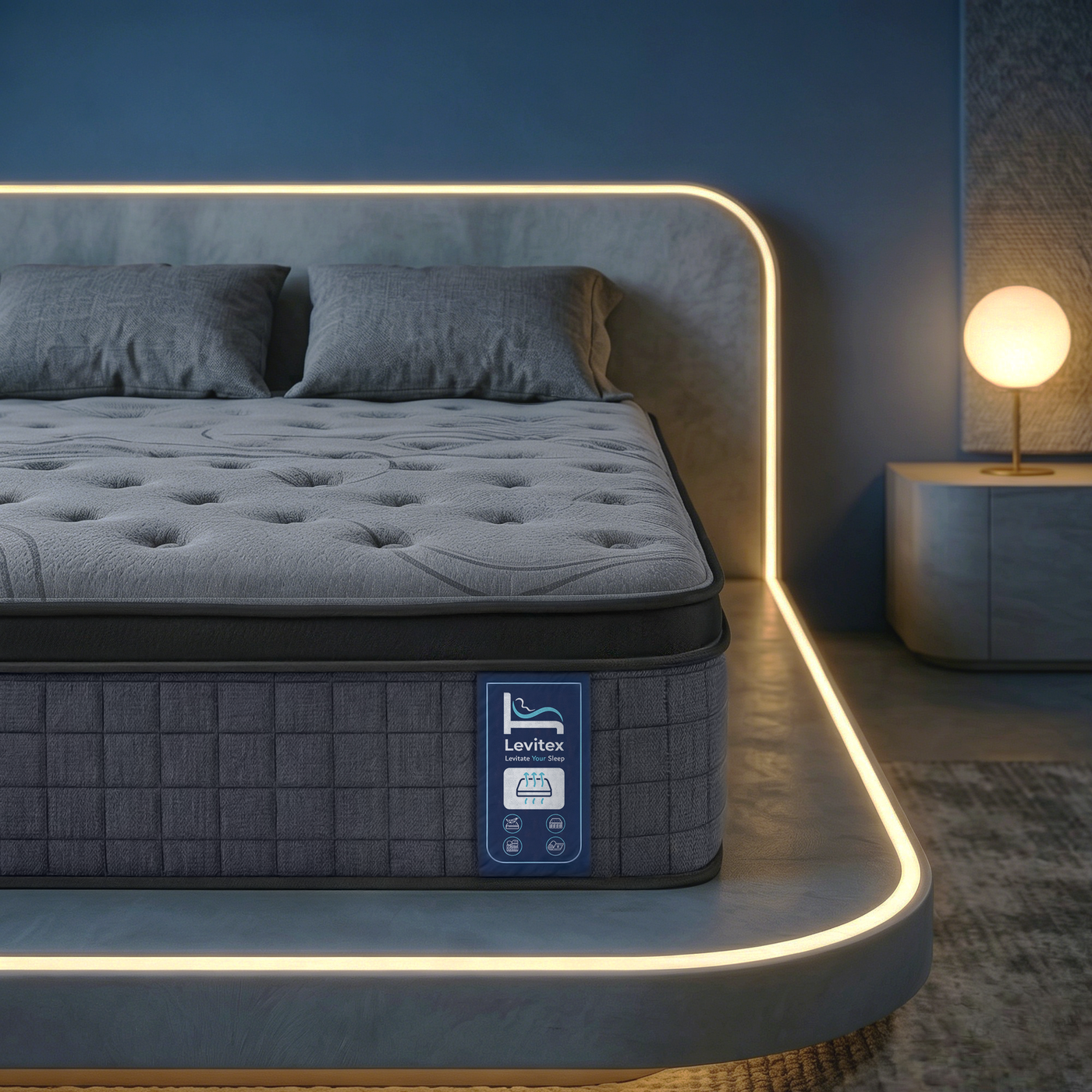 Levitex Pocket Spring Memory Foam Hybrid Bamboo Mattress – Queen