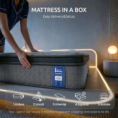 Levitex Pocket Spring Memory Foam Hybrid Bamboo Mattress – King