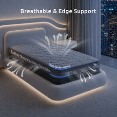 Levitex Pocket Spring Hybrid Bamboo Wool Mattress – King Single