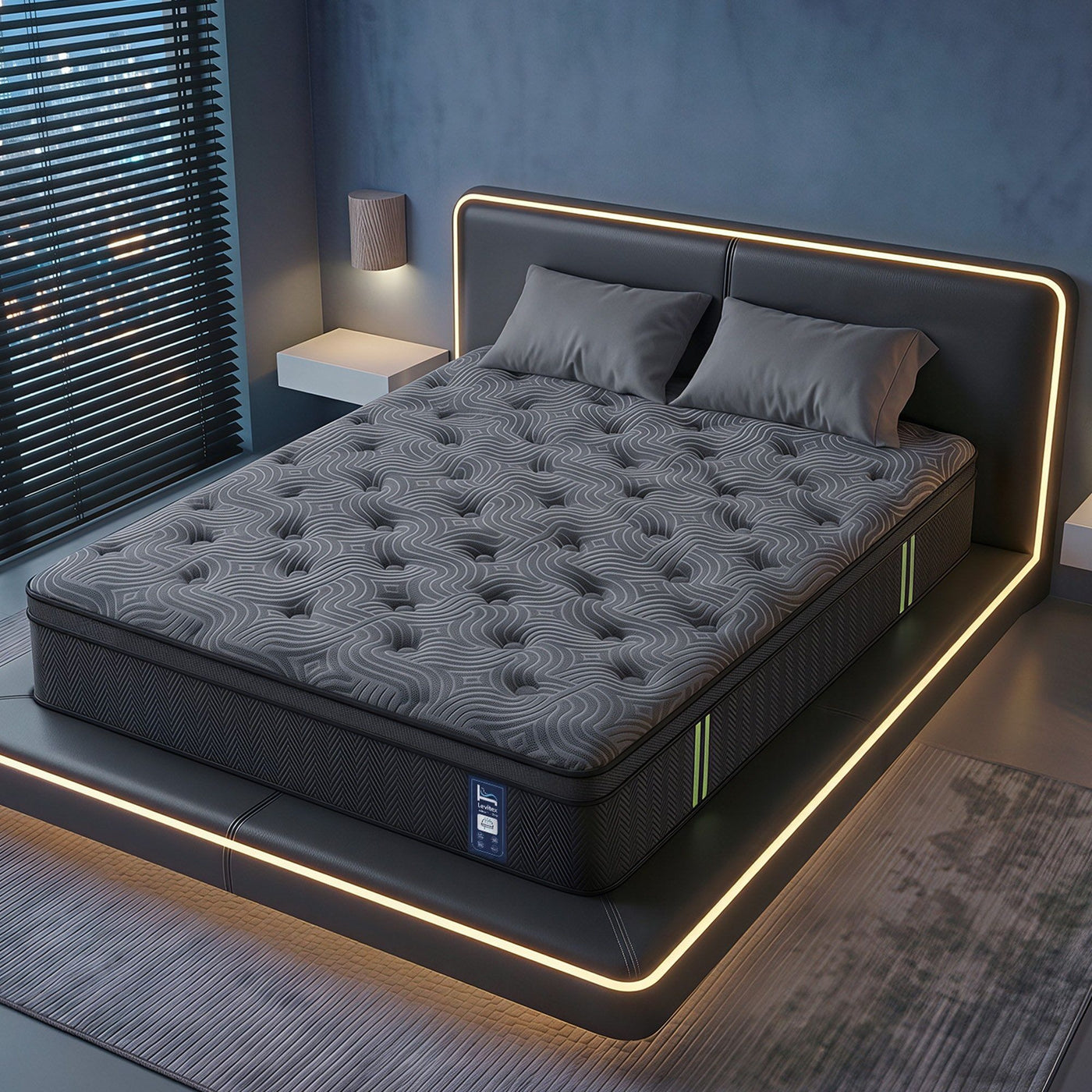 Levitex Pocket Spring Memory Foam Hybrid Gel Mattress – King
