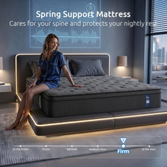 Levitex Pocket Spring Memory Foam Hybrid Gel Mattress – King