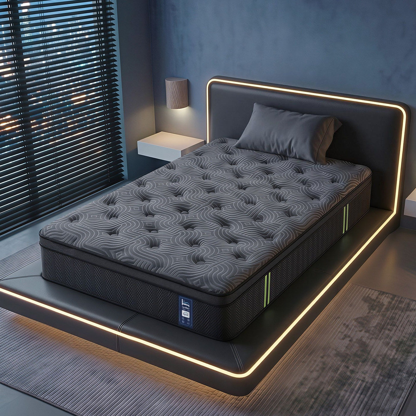 Levitex Pocket Spring Memory Foam Hybrid Gel Mattress – King