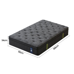 Levitex Pocket Spring Memory Foam Hybrid Gel Mattress – King