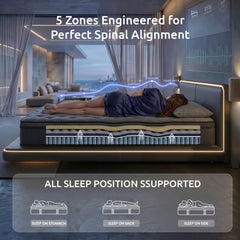 Levitex Pocket Spring Memory Foam Hybrid Gel Mattress – King