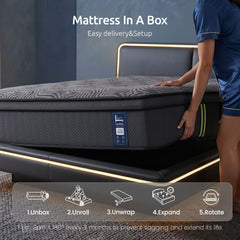 Levitex Pocket Spring Memory Foam Hybrid Gel Mattress – King