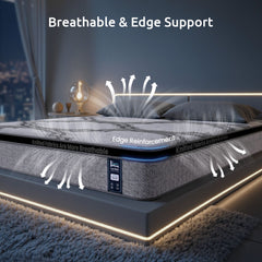 Levitex Pocket Spring Memory Foam Latex Hybrid Mattress – King