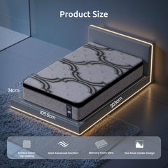 Levitex Pocket Spring Memory Foam Latex Hybrid Mattress – King Single