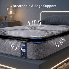 Levitex Pocket Spring Memory Foam Latex Hybrid Mattress – King Single