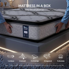 Levitex Pocket Spring Memory Foam Latex Hybrid Mattress – Queen