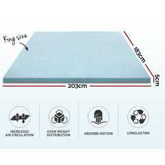 Giselle Memory Foam Gel Bamboo Wool Mattress – King