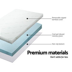 Giselle Memory Foam Gel Bamboo Wool Mattress – Double