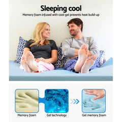 Giselle Memory Foam Gel Bamboo Wool Mattress – Queen