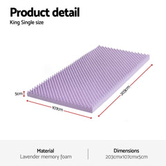 Giselle Memory Foam Bamboo Wool Mattress – King Single
