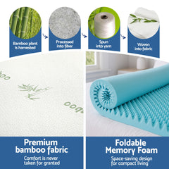 Giselle Memory Foam Gel Bamboo Wool Mattress – King