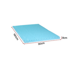 Giselle 8cm Memory Foam Mattress Topper Gel Egg Crate Foam Bamboo Single