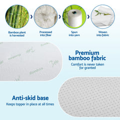 Giselle Memory Foam Gel Bamboo Wool Mattress – King