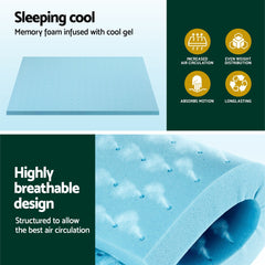 Giselle Memory Foam Gel Bamboo Wool Mattress – Queen