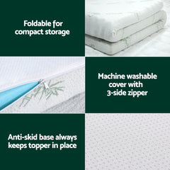 Giselle Memory Foam Gel Bamboo Wool Mattress – Double