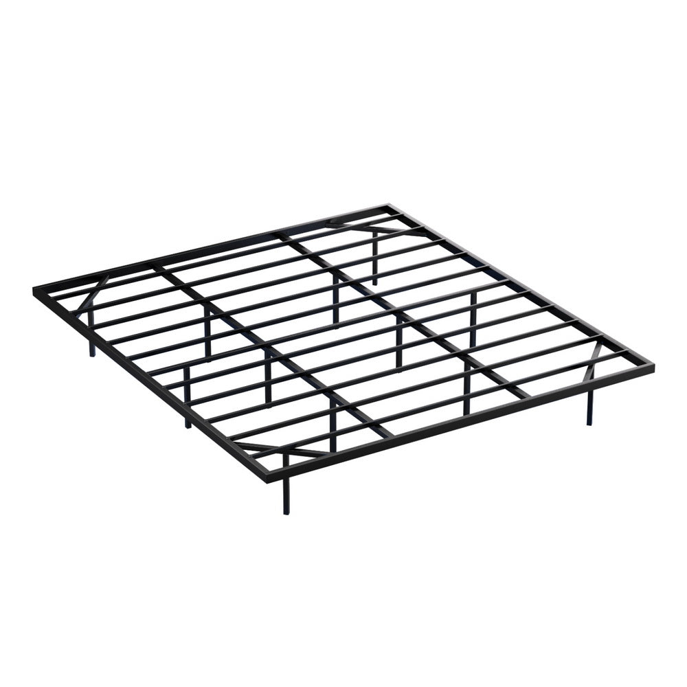 Artiss King Bed Frame,Floating Metal Bed Frame with Smart LED Lights - Sturdy Metal Platform Bed Base, Silent Design, Tool-Fr