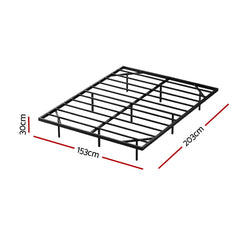 Artiss Queen Bed Frame,Floating Metal Bed Frame with Smart LED Lights - Sturdy Metal Platform Bed Base, Silent Design, Tool-F