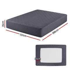 Giselle Water-Resistant Mattress Protector Microfiber 360° Fit Double
