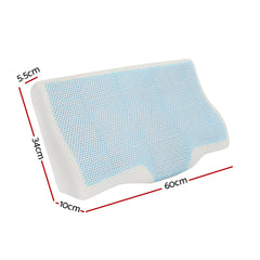 Giselle Cervical Pillow Memory Foam Contour Pillow Neck Support Cool Gel