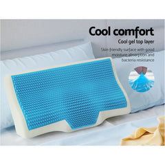 Giselle Cervical Pillow Memory Foam Contour Pillow Neck Support Cool Gel