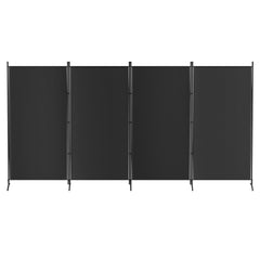 Artiss 4 Panel Room Divider Screen 345x180cm Fabric Black