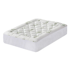 Giselle Bedding 5cm Pillowtop Mattress Topper 1000GSM Thick Soft Bamboo Cooling Pad for Back Pain Relief & Guest Bed, Washabl