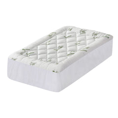 Giselle Bedding 5cm Pillowtop Mattress Topper 1000GSM Thick Soft Bamboo Cooling Pad for Back Pain Relief & Guest Bed, Washabl