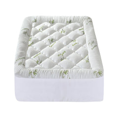 Giselle Bedding 5cm Pillowtop Mattress Topper 1000GSM Thick Soft Bamboo Cooling Pad for Back Pain Relief & Guest Bed, Washabl