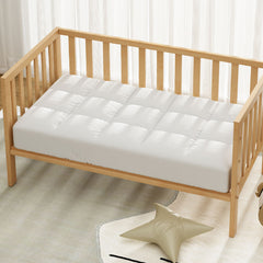 Giselle Bedding Baby Cot Pillowtop Mattress Topper 750GSM Bamboo Cooling Pad for Temperature Regulation, Machine Washable Bed
