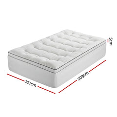 Giselle Bedding King Single Mattress Topper 5cm Coral Fleece