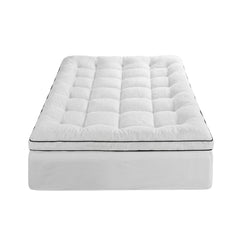 Giselle Bedding King Single Mattress Topper 5cm Coral Fleece