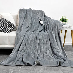 Electric Heated Blanket Smart Thermostatic Intelligent Timing Automatic - Gray - Size 1.5-1.8m