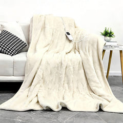 Electric Heated Blanket Smart Thermostatic Intelligent Timing Automatic - Beige - Size 1.5-1.8m